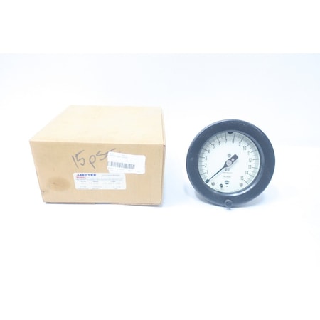 Ametek 4-1/2IN 1/4IN 0-15PSI NPT PRESSURE GAUGE 1903 155355
